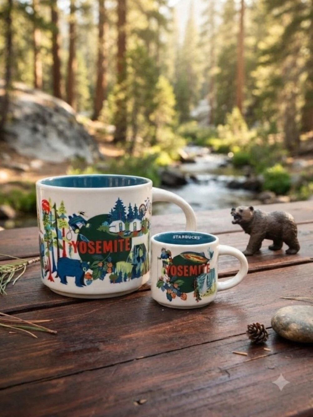 Starbucks Yosemite Discovery Series Mug & Mini Ornament Set 14oz & 2oz Ceramic S